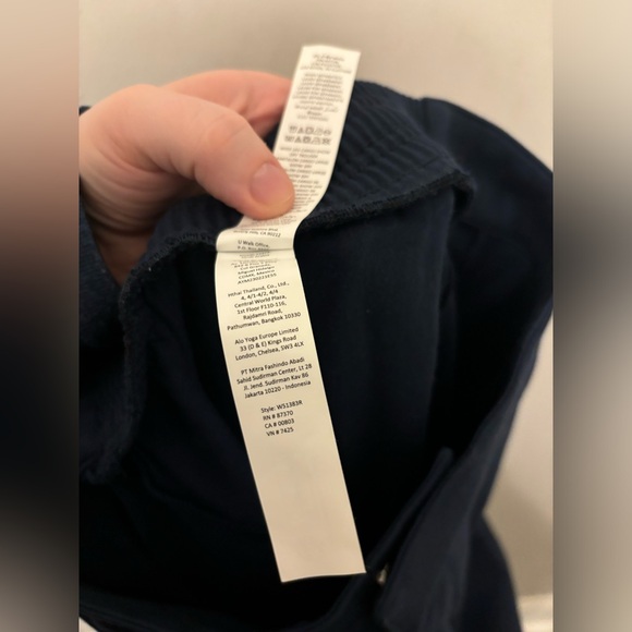 ALO Show Off Blue Wide Leg Cargo Trouser Pants Stretch Cotton sz Medium M - Picture 5 of 8